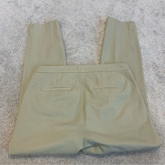J. Crew tan beige slim ankle pants Sz 4 stretch side zipper - Picture 2 of 10